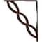 Ekena Millwork Loera Wrought Iron Bracket, (Triple center brace), Antiqued Copper 2"W x 10"D x 12"H BKTM02X10X12TLOACO - alternate 2